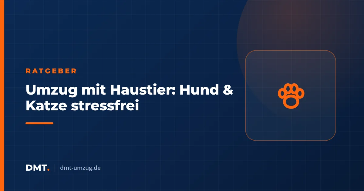 Umzug mit Haustier: Hund & Katze stressfrei