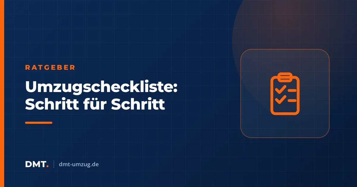 Umzugscheckliste: Schritt für Schritt